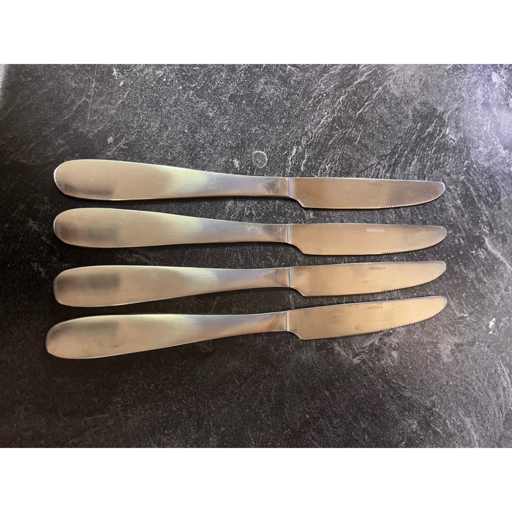 Oneida Stainless Steel Serrated Butter‎ Knives Set of 4